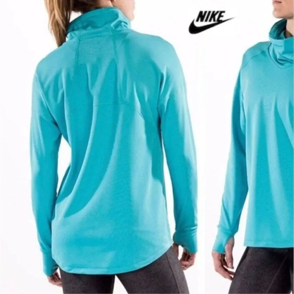 NIKE Women’s Relay Running Top Midweight Long Sleeve Funnel Neck Size XS